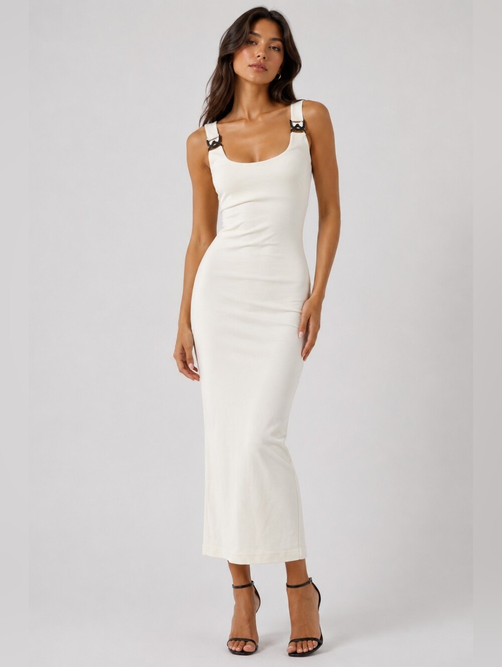 David Koma White Midi Dress XS